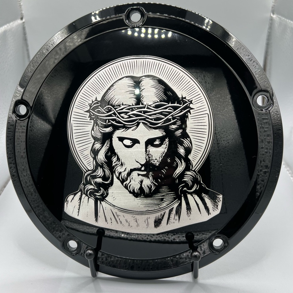 Harley Jesus derby cover for 2016-current touring models only